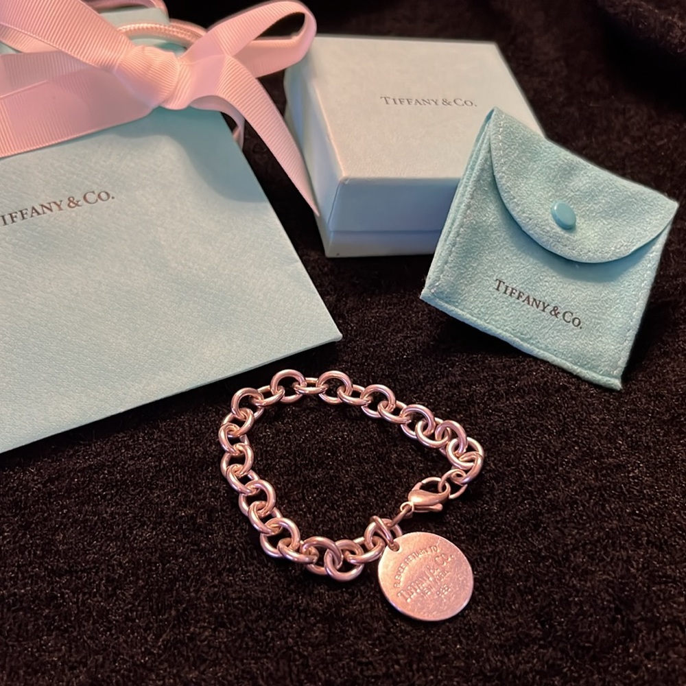 8 inch Return to Tiffany Round Tag Bracelet